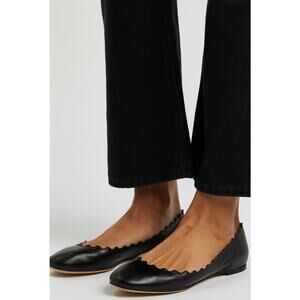 Chloé Lauren Leather Ballet Flats Black Size 38 $610